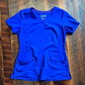 Healing Hands Royal Blue Scrub Top - Medium